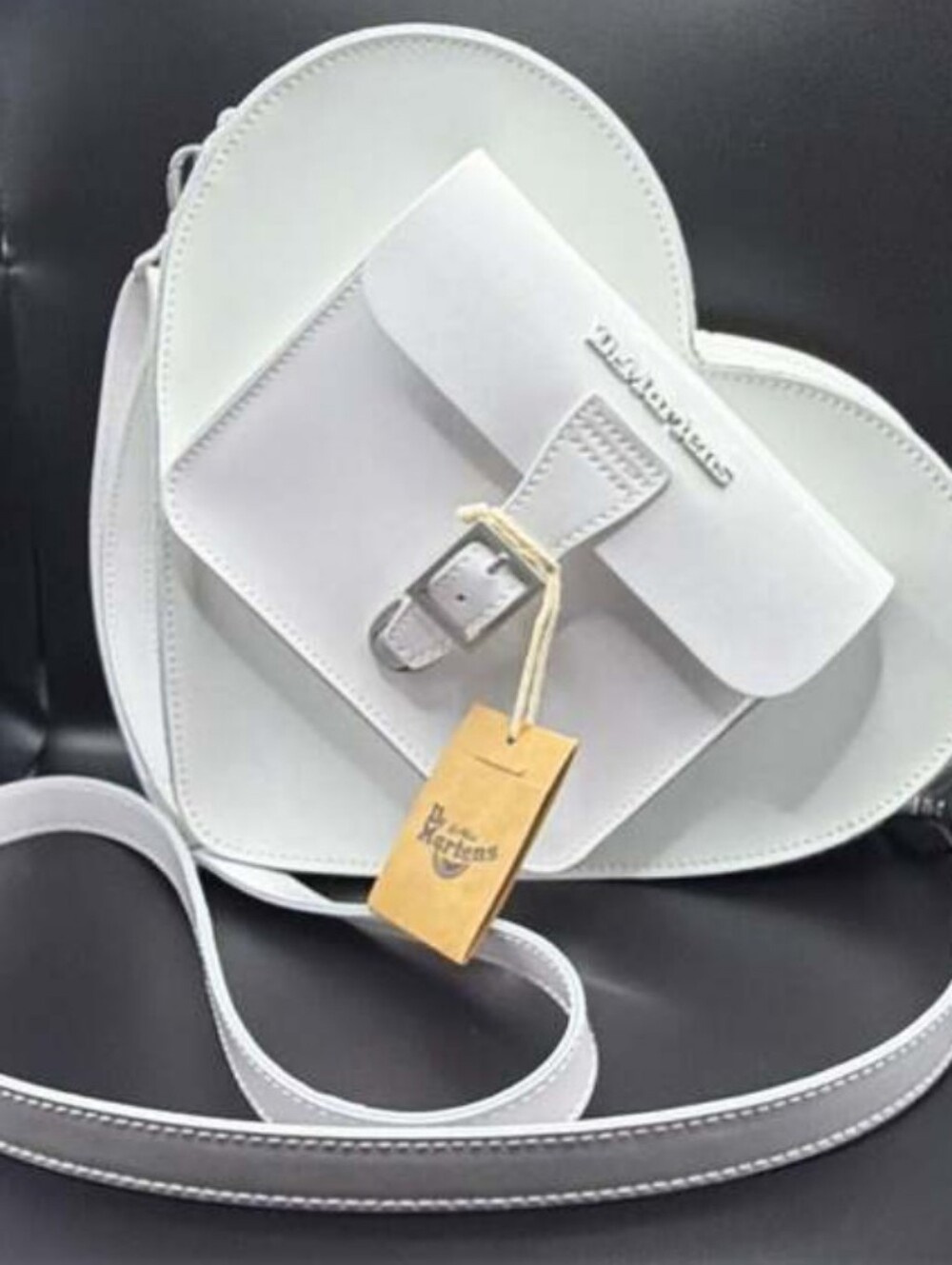 Dr. Martens Unisex White Heart Shaped Backpack
